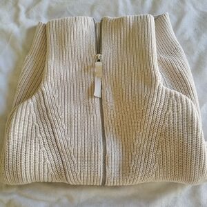 Lou & Grey Half Zip Neck Sweater - M